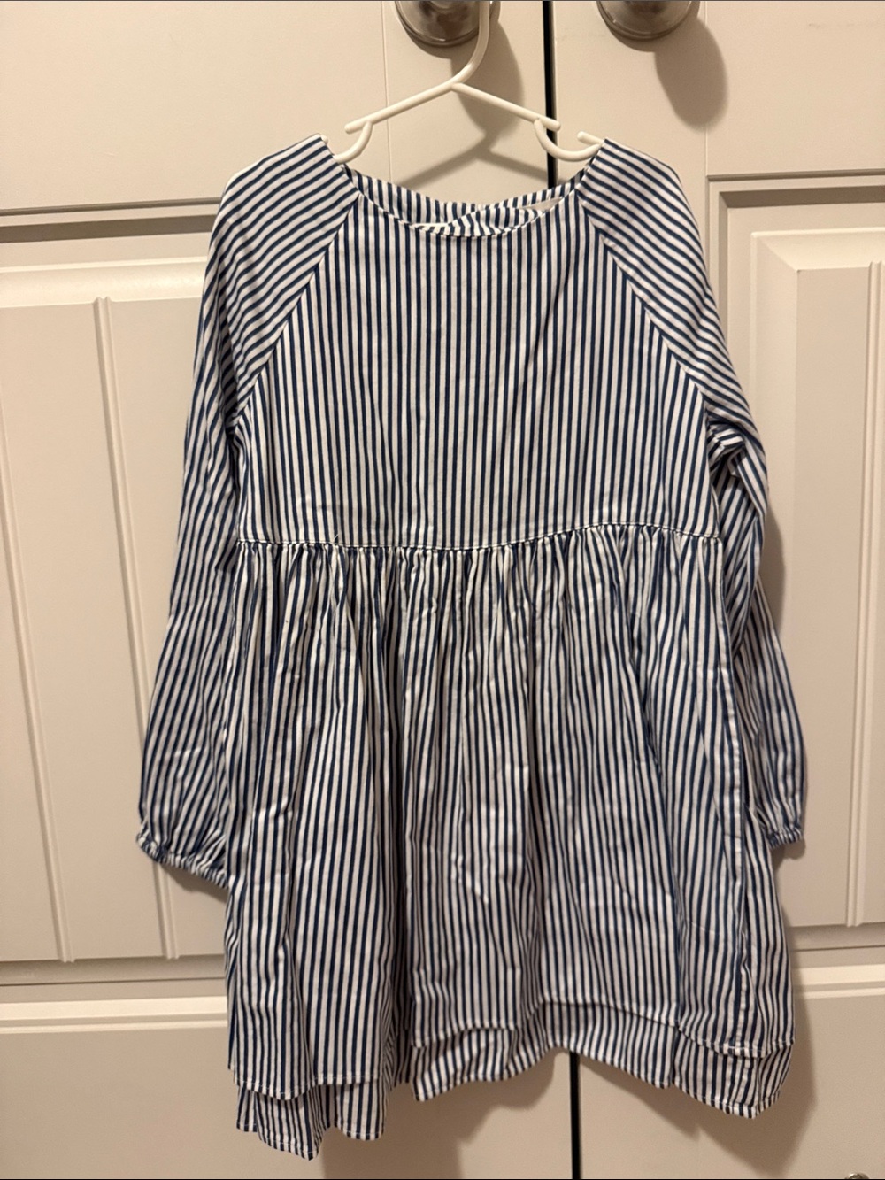 Tucker + Tate Navy and White Striped Long-Sleeve Kids Dress